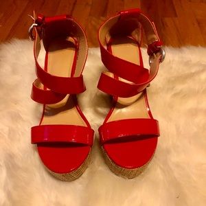 Cherry Lipstick Red Wedges